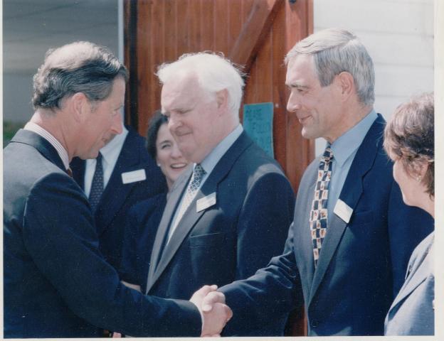 Prince Charles meeting staff at BHN in June 1997